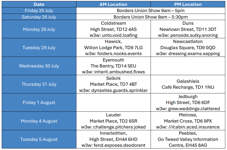 List of in-Person events